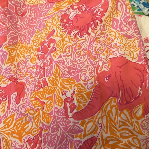 L⭐️Bogo ⭐️ Lilly Pulitzer Sz 10 vintage retro elephant lion capris - Picture 12 of 12